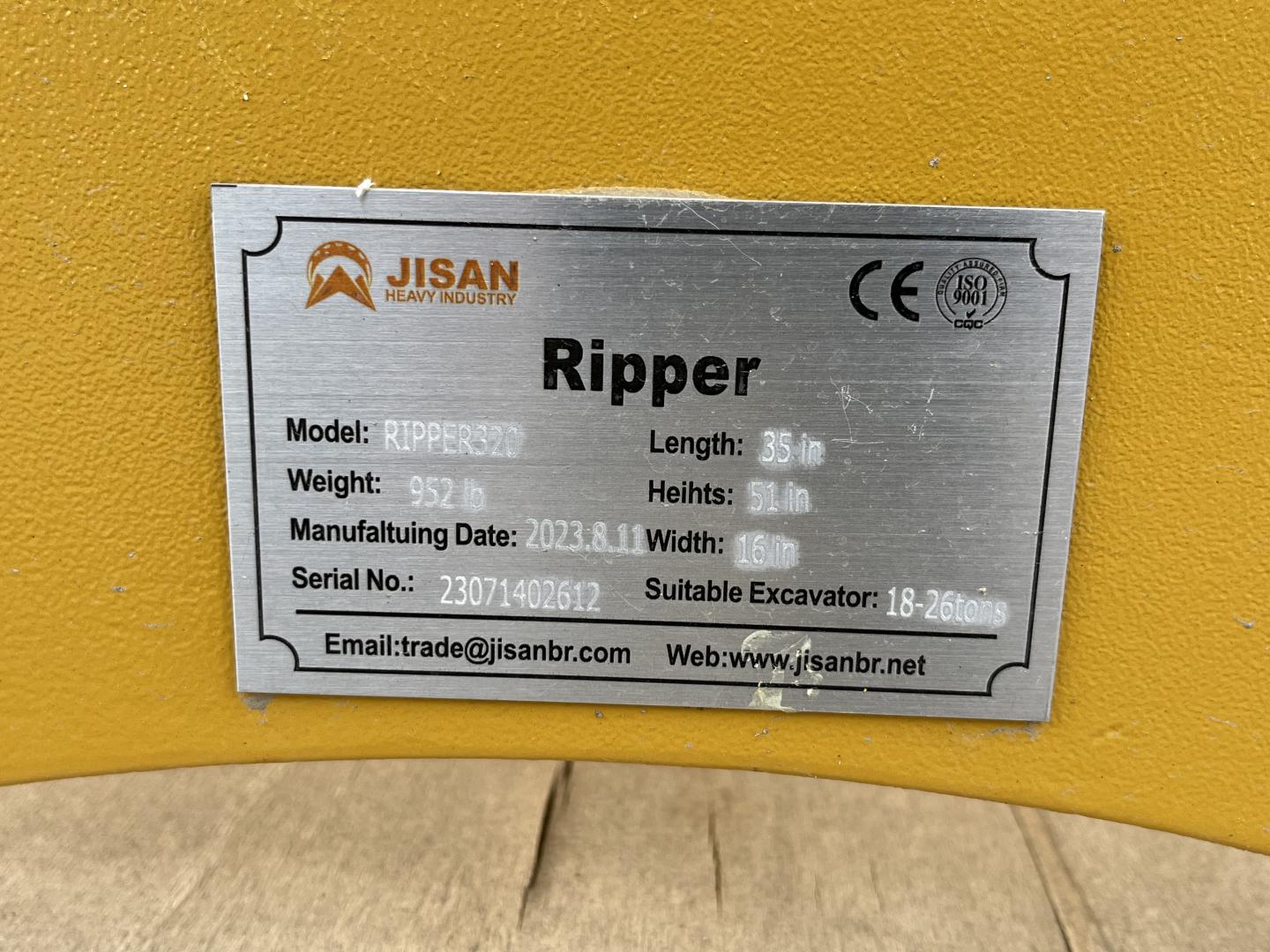 RIPPER PARA EXCAVADORA JISAN RIPPER320